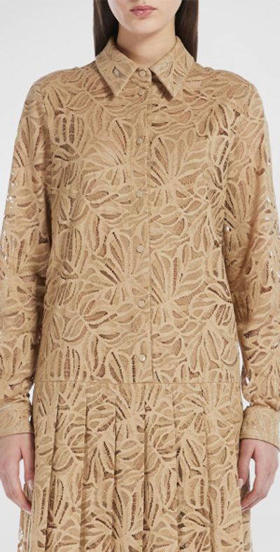 Max Mara Studio - Edotto Pleated Lace Mini Shirtdress