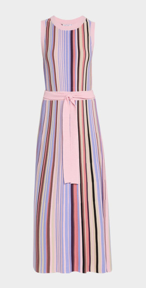 Minimalist Sleeveless Belted Maxi Dress main image 1
