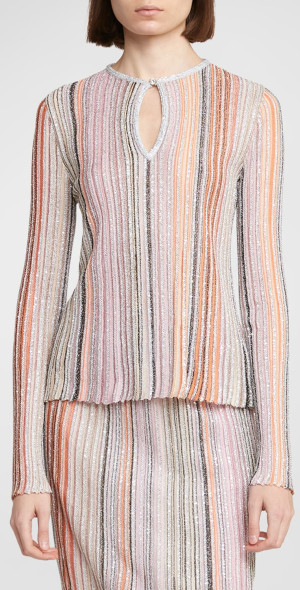 Missoni - Stripe Keyhole Sweater