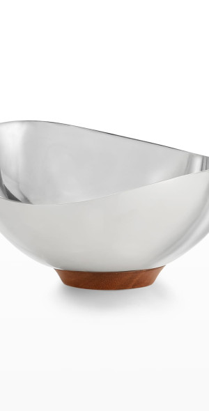 Nambé Pulse Salad Bowl W/ Servers