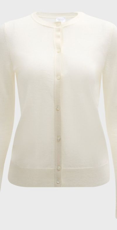 Neiman Marcus Cashmere Collection Cashmere Crewneck Cardigan