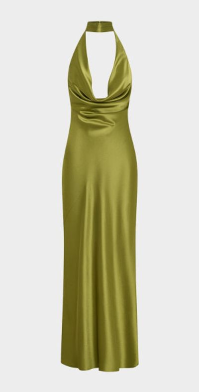 nicholas the label green dress Dressime Plus Size Off The Shoulder Chiffon Bridesmaid Dress With Slit –  dressime main image 1