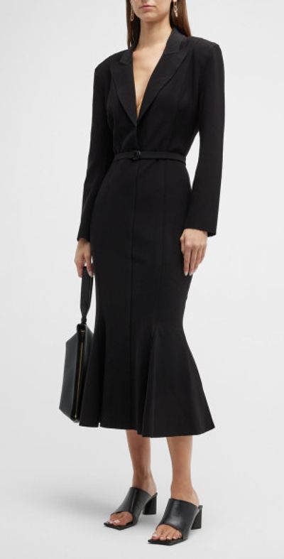 knee length dresses for ladies Elegant Tailored Blazer Midi Dress – Loveiss