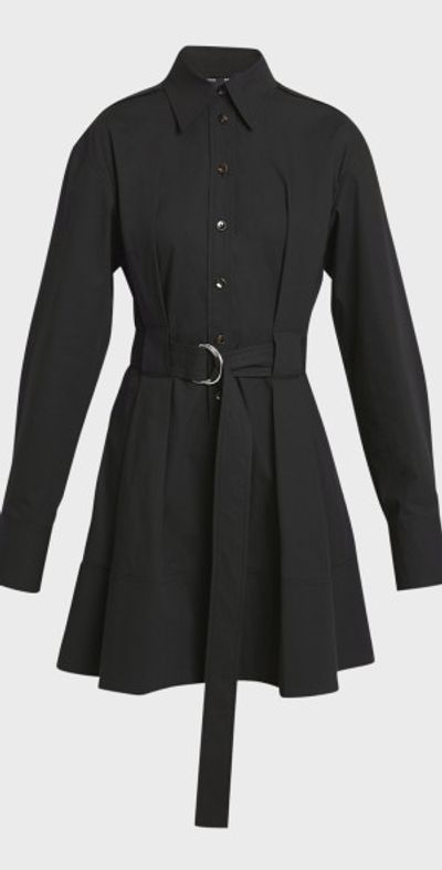 proenza schouler shirt dress Clara Ruched Dress in Matte Crepe Jersey