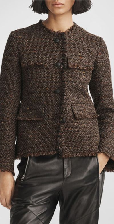 Rag & Bone Ezra Crewneck Tweed Blazer