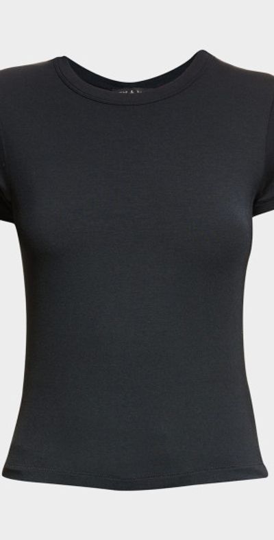 Rag & Bone Luca Slim Short-Sleeve Baby Tee