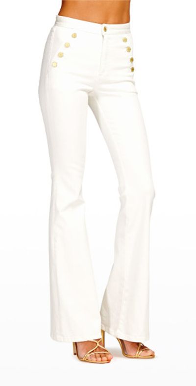 Ramy Brook Helena Sailor-Button Straight Leg Jeans