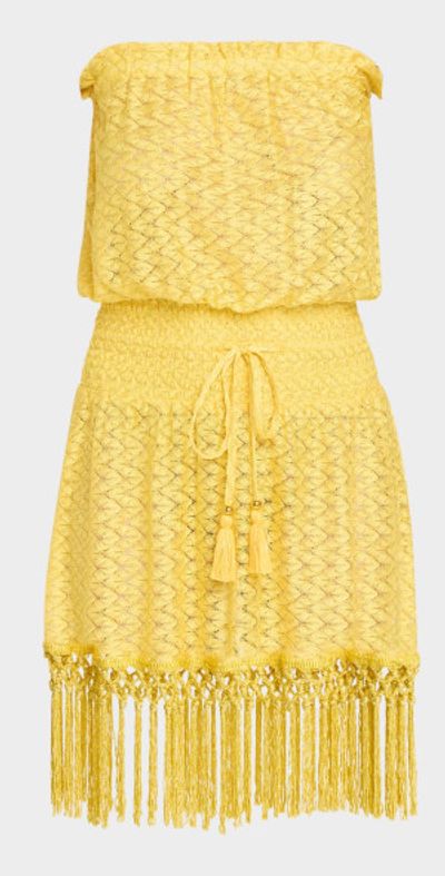 Ramy Brook Lauryn Strapless Crochet Mini Dress