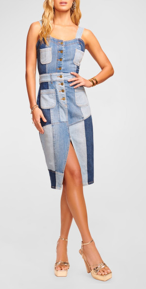 tailored fit dress shirt Muscle in Mid Blue construction: Woven Color:Bright Royal/Gold* Embrace the Bohemian Dress