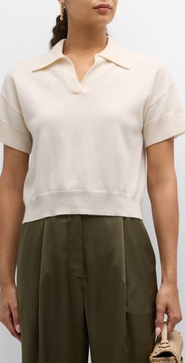 Sablyn Mirabelle Cashmere Short-Sleeve Polo