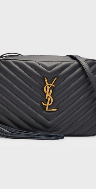 Saint Laurent Lou Medium YSL Camera Bag with Pocket and Tassel