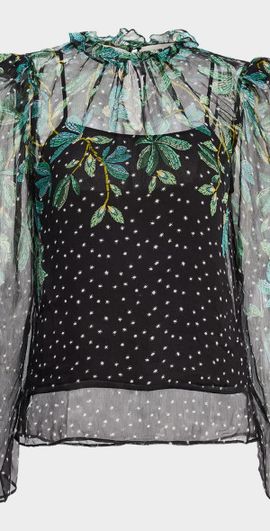 Saloni Mel-B Floral Silk Georgette Blouse