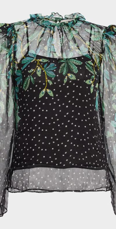 Saloni Mel-B Floral Silk Georgette Blouse