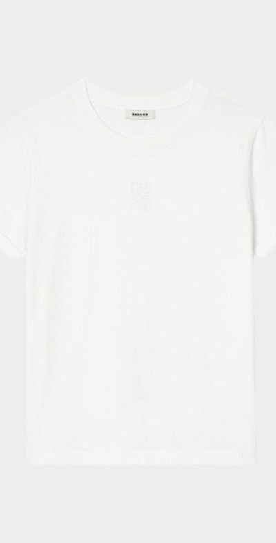 Sandro Ezra Cutout Logo T-Shirt