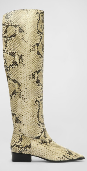 Schutz - Helena Snake-Embossed Over-The-Knee Boots