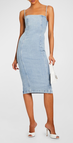 SER.O.YA Fran Denim Midi Dress