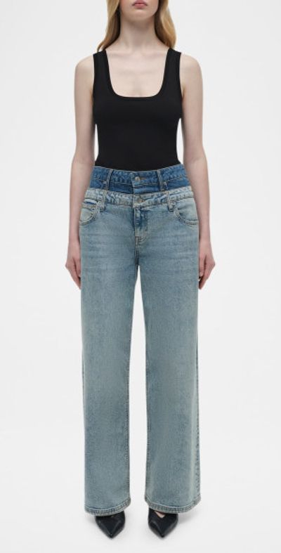 SIMKHAI Kove Double-Waist Jeans