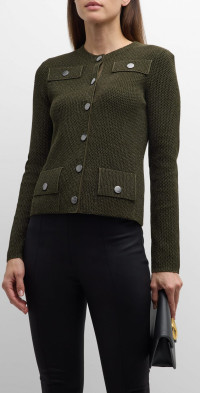 Veste En Maille Noire St John Taille 38 - Neuf Sans étiquettes - Parfait Soirée Ou Bureau