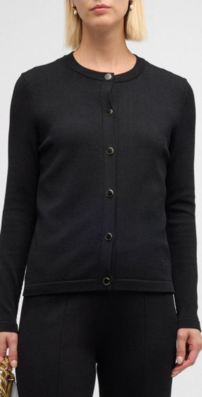 St. John Santiago Knit Crewneck Cardigan