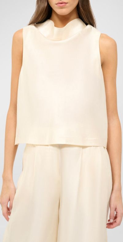 STAUD - Rochelle Cowl-Neck Silk Shell Top