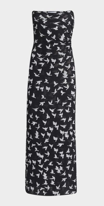 Stella McCartney Flying Bird Haze Mesh Maxi Dress