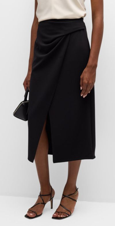 Tanya Taylor Waldorf Faux-Wrap Midi Skirt