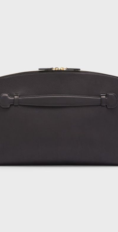 THE ROW Ellie Clutch Bag in Saddle Leather