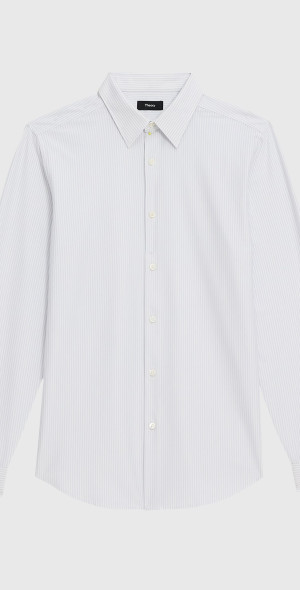 Sylvain Structure Knit Tailored Shirt Atlantic - Theory Men