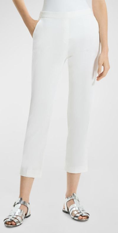 Theory Treeca Cropped Slim Pull-On Pants
