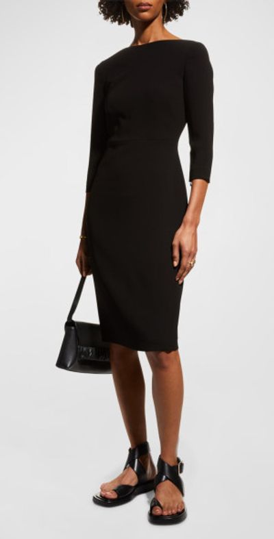 slim fit dress slacks Theory Winola Black Admiral Crepe Open Blazer-Size 2 – Second Bite main image 1