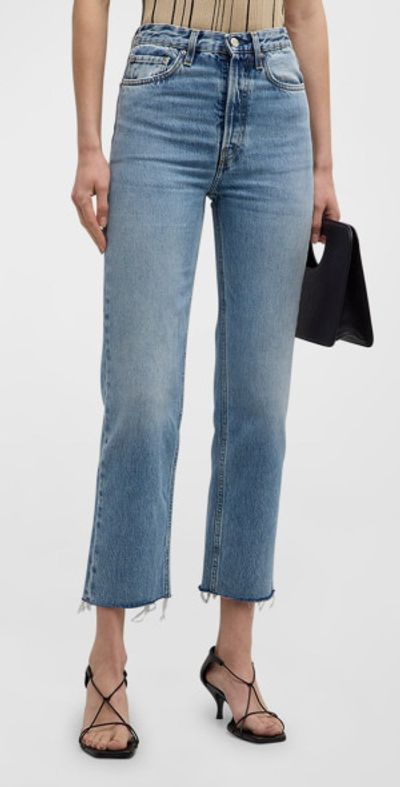 Toteme Classic Cut Frayed Denim Pants