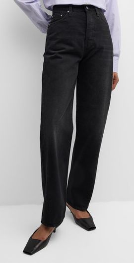 Toteme Mid-Rise Twisted Seam Straight-Leg Jeans