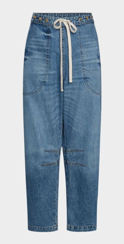 TWP Jetties Beach Drawstring Barrel-Leg Jeans