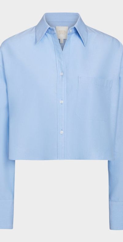 TWP Little Big Joe Cropped Button-Front Shirt