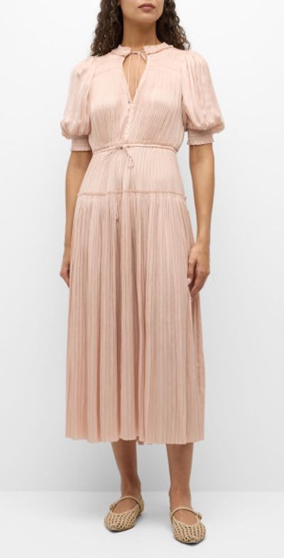 knee length dresses for ladies Wine | Metallic High Neck Plisse Midi Dress