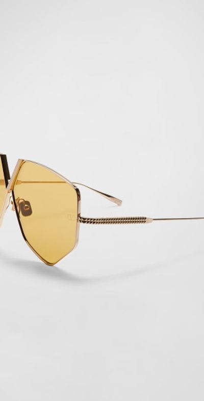 Valentino Garavani - Golden V-Hexagon Titanium Sunglasses display picture 2