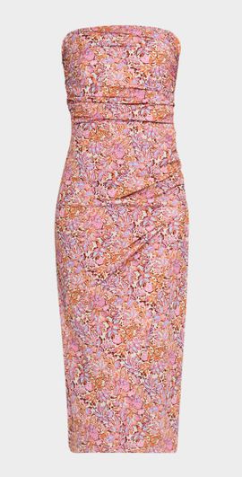 strapless open back dress Vittoria Dress -Hot Pink main image 1