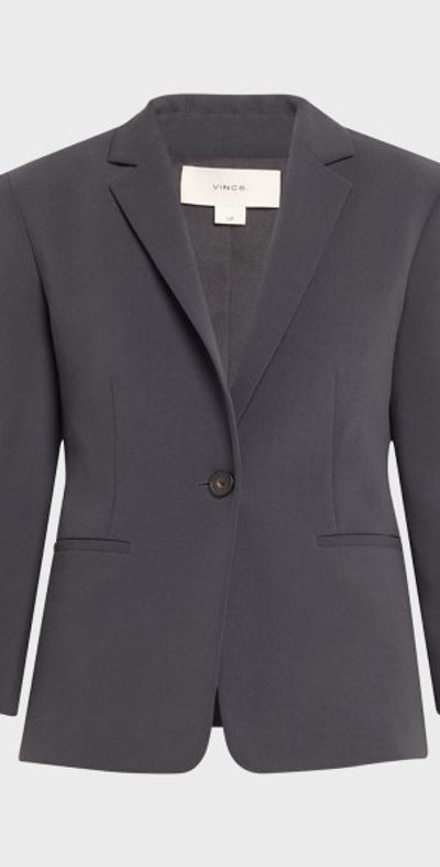 Vince Shrunken Bracelet-Sleeve Blazer