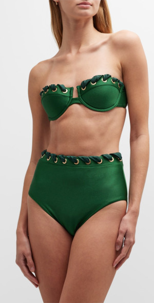 Zimmermann - Devi Eyelette Balconette Bikini Top