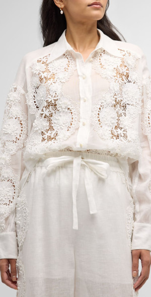 Chemisier Zimmermann Imprimé Fleurs - Taille XL (taille 3), Voile De Coton, Occasion Très Bon état