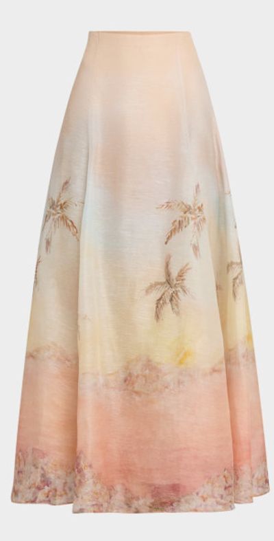 Zimmermann Illuminate A-Line Maxi Skirt