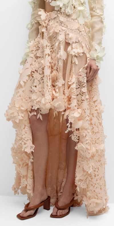 zimmermann laser cut dress Zimmermann Natura Laser Cut Linen & Silk Halter Dress in Blue