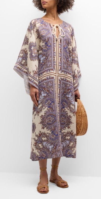 Zimmermann - Ottie Paisley Kaftan Midi Dress Zimmermann - Ottie Paisley Kaftan Midi Dress