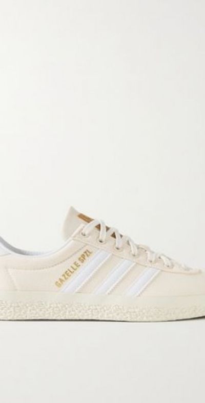 ADIDAS ORIGINALS - Gazelle SPZL leather-trimmed twill sneakers ADIDAS ORIGINALS - Gazelle SPZL leather-trimmed twill sneakers
