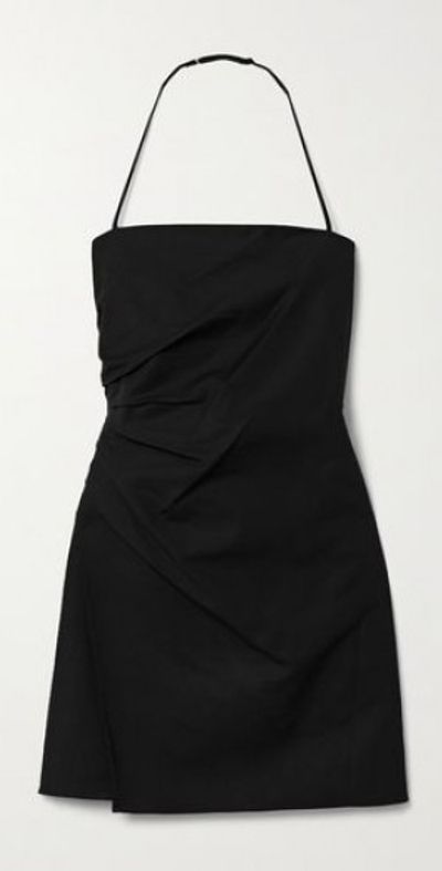 short black and gold dress A.L.C. Black Eyelet Detail Short Sleeve Mini Dress Size 6 – Mine & Yours main image 1
