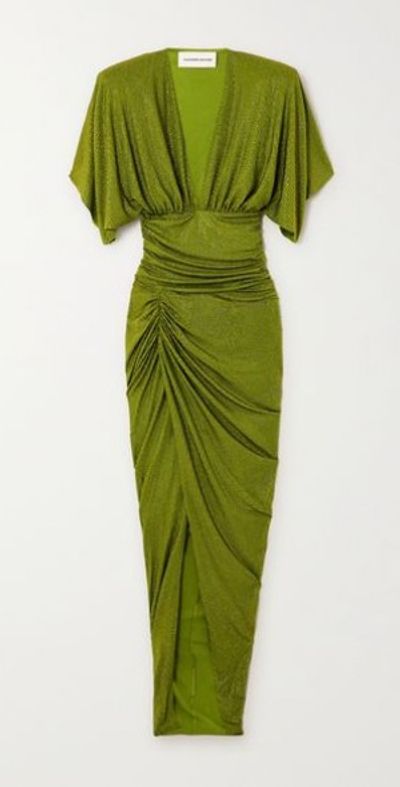 ALEXANDRE VAUTHIER - Ruched crystal-embellished stretch-jersey maxi dress