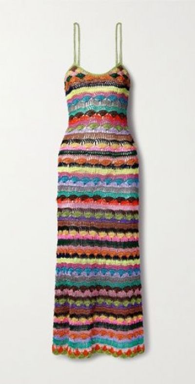 ALIX PINHO - Selina metallic crocheted maxi dress ALIX PINHO - Selina metallic crocheted maxi dress