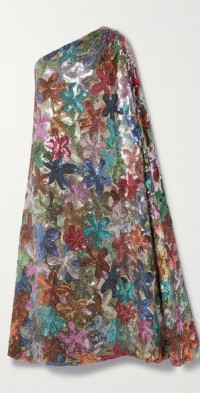 ASHISH - Embellished striped sequined georgette mini skirt