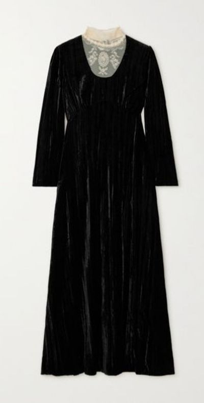 batsheva black dress Batsheva V Neck Tee: Solid Black