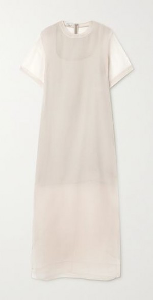 Jupe Maxi Brunello Cucinelli - Gris Foncé Tulle Et Paillettes - Taille 44/US8 - Occasion